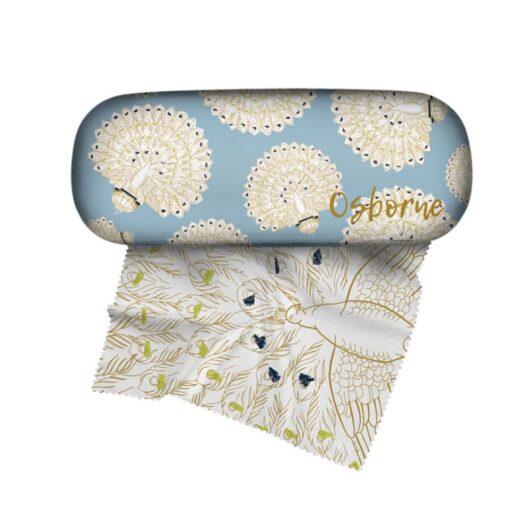 Peacock Glasses Case & Cloth