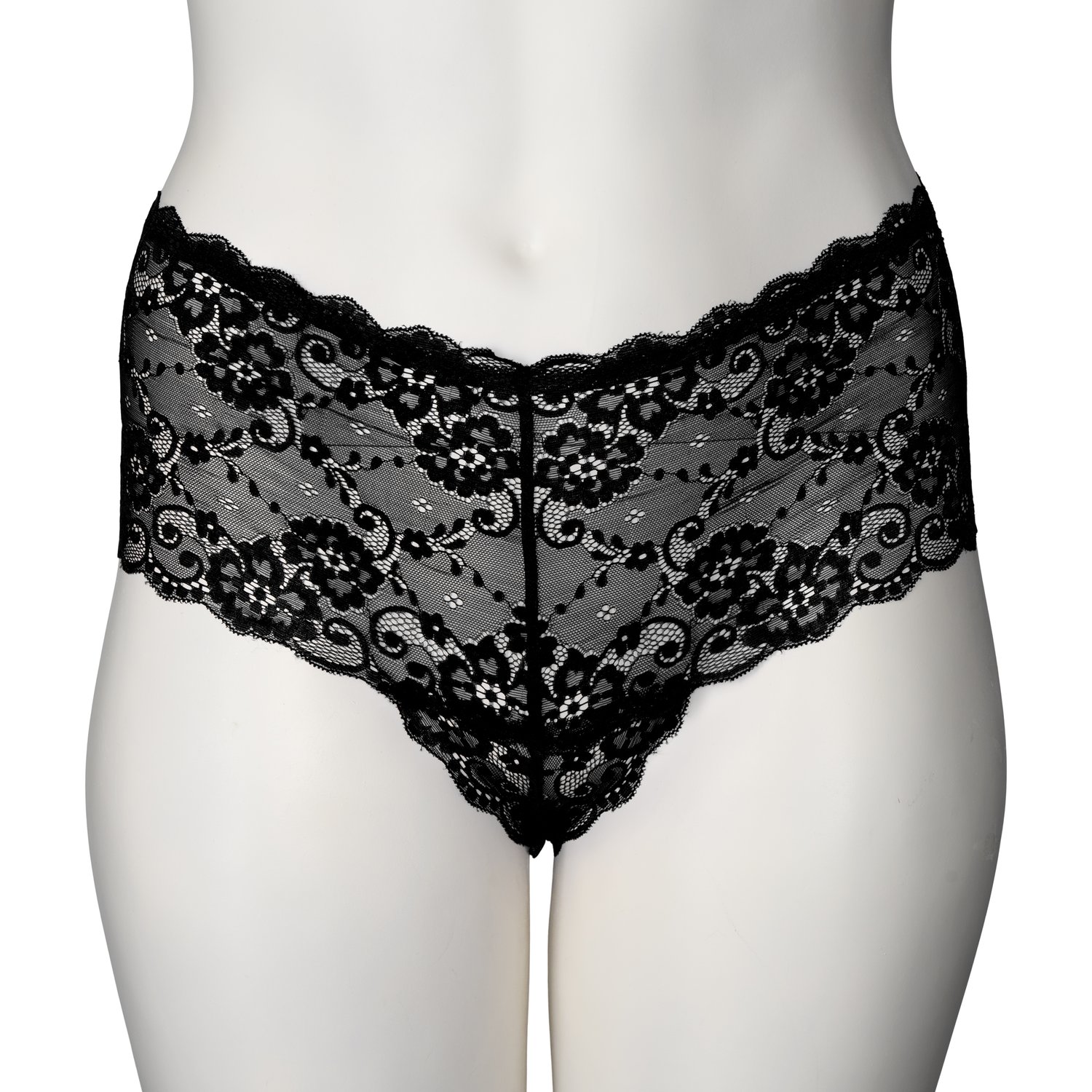 NORTIE Evening-Promise High-Waisted Crotchless Hipster Plus Size - Black - Plus size